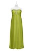 ColsBM Paris Green Oasis Plus Size Bridesmaid Dresses Pleated A-line Glamorous Sleeveless Zip up Strapless