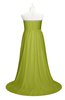 ColsBM Paris Green Oasis Plus Size Bridesmaid Dresses Pleated A-line Glamorous Sleeveless Zip up Strapless