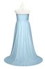 ColsBM Paris Ice Blue Plus Size Bridesmaid Dresses Pleated A-line Glamorous Sleeveless Zip up Strapless