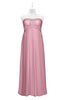 ColsBM Paris Light Coral Plus Size Bridesmaid Dresses Pleated A-line Glamorous Sleeveless Zip up Strapless