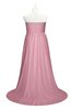 ColsBM Paris Light Coral Plus Size Bridesmaid Dresses Pleated A-line Glamorous Sleeveless Zip up Strapless