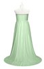 ColsBM Paris Light Green Plus Size Bridesmaid Dresses Pleated A-line Glamorous Sleeveless Zip up Strapless