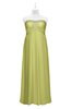 ColsBM Paris Linden Green Plus Size Bridesmaid Dresses Pleated A-line Glamorous Sleeveless Zip up Strapless