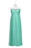ColsBM Paris Mint Green Plus Size Bridesmaid Dresses Pleated A-line Glamorous Sleeveless Zip up Strapless