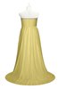 ColsBM Paris Misted Yellow Plus Size Bridesmaid Dresses Pleated A-line Glamorous Sleeveless Zip up Strapless