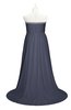 ColsBM Paris Nightshadow Blue Plus Size Bridesmaid Dresses Pleated A-line Glamorous Sleeveless Zip up Strapless