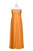 ColsBM Paris Orange Plus Size Bridesmaid Dresses Pleated A-line Glamorous Sleeveless Zip up Strapless