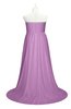 ColsBM Paris Orchid Plus Size Bridesmaid Dresses Pleated A-line Glamorous Sleeveless Zip up Strapless
