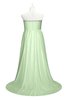ColsBM Paris Pale Green Plus Size Bridesmaid Dresses Pleated A-line Glamorous Sleeveless Zip up Strapless