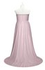 ColsBM Paris Pale Lilac Plus Size Bridesmaid Dresses Pleated A-line Glamorous Sleeveless Zip up Strapless