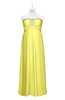 ColsBM Paris Pale Yellow Plus Size Bridesmaid Dresses Pleated A-line Glamorous Sleeveless Zip up Strapless