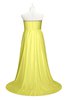 ColsBM Paris Pale Yellow Plus Size Bridesmaid Dresses Pleated A-line Glamorous Sleeveless Zip up Strapless