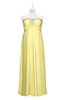 ColsBM Paris Pastel Yellow Plus Size Bridesmaid Dresses Pleated A-line Glamorous Sleeveless Zip up Strapless