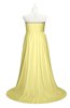 ColsBM Paris Pastel Yellow Plus Size Bridesmaid Dresses Pleated A-line Glamorous Sleeveless Zip up Strapless