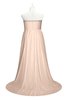 ColsBM Paris Peach Puree Plus Size Bridesmaid Dresses Pleated A-line Glamorous Sleeveless Zip up Strapless