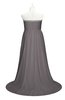 ColsBM Paris Ridge Grey Plus Size Bridesmaid Dresses Pleated A-line Glamorous Sleeveless Zip up Strapless