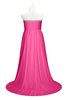 ColsBM Paris Rose Pink Plus Size Bridesmaid Dresses Pleated A-line Glamorous Sleeveless Zip up Strapless