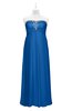 ColsBM Paris Royal Blue Plus Size Bridesmaid Dresses Pleated A-line Glamorous Sleeveless Zip up Strapless