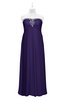 ColsBM Paris Royal Purple Plus Size Bridesmaid Dresses Pleated A-line Glamorous Sleeveless Zip up Strapless