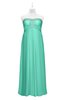 ColsBM Paris Seafoam Green Plus Size Bridesmaid Dresses Pleated A-line Glamorous Sleeveless Zip up Strapless