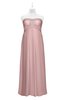 ColsBM Paris Silver Pink Plus Size Bridesmaid Dresses Pleated A-line Glamorous Sleeveless Zip up Strapless