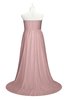 ColsBM Paris Silver Pink Plus Size Bridesmaid Dresses Pleated A-line Glamorous Sleeveless Zip up Strapless