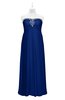 ColsBM Paris Sodalite Blue Plus Size Bridesmaid Dresses Pleated A-line Glamorous Sleeveless Zip up Strapless