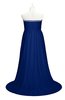 ColsBM Paris Sodalite Blue Plus Size Bridesmaid Dresses Pleated A-line Glamorous Sleeveless Zip up Strapless
