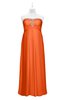 ColsBM Paris Tangerine Plus Size Bridesmaid Dresses Pleated A-line Glamorous Sleeveless Zip up Strapless