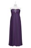 ColsBM Paris Violet Plus Size Bridesmaid Dresses Pleated A-line Glamorous Sleeveless Zip up Strapless