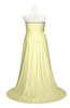 ColsBM Paris Wax Yellow Plus Size Bridesmaid Dresses Pleated A-line Glamorous Sleeveless Zip up Strapless