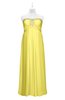 ColsBM Paris Yellow Iris Plus Size Bridesmaid Dresses Pleated A-line Glamorous Sleeveless Zip up Strapless