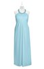 ColsBM Raegan Aqua Plus Size Bridesmaid Dresses Floor Length Pleated Sleeveless Backless A-line Princess
