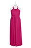 ColsBM Raegan Beetroot Purple Plus Size Bridesmaid Dresses Floor Length Pleated Sleeveless Backless A-line Princess