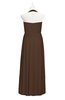 ColsBM Raegan Chocolate Brown Plus Size Bridesmaid Dresses Floor Length Pleated Sleeveless Backless A-line Princess