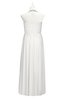 ColsBM Raegan Cloud White Plus Size Bridesmaid Dresses Floor Length Pleated Sleeveless Backless A-line Princess