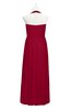 ColsBM Raegan Dark Red Plus Size Bridesmaid Dresses Floor Length Pleated Sleeveless Backless A-line Princess