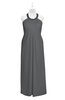 ColsBM Raegan Grey Plus Size Bridesmaid Dresses Floor Length Pleated Sleeveless Backless A-line Princess