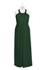 ColsBM Raegan Hunter Green Plus Size Bridesmaid Dresses Floor Length Pleated Sleeveless Backless A-line Princess