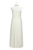 ColsBM Raegan Ivory Plus Size Bridesmaid Dresses Floor Length Pleated Sleeveless Backless A-line Princess