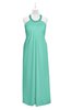 ColsBM Raegan Mint Green Plus Size Bridesmaid Dresses Floor Length Pleated Sleeveless Backless A-line Princess