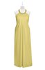 ColsBM Raegan Misted Yellow Plus Size Bridesmaid Dresses Floor Length Pleated Sleeveless Backless A-line Princess