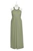 ColsBM Raegan Moss Green Plus Size Bridesmaid Dresses Floor Length Pleated Sleeveless Backless A-line Princess