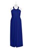 ColsBM Raegan Nautical Blue Plus Size Bridesmaid Dresses Floor Length Pleated Sleeveless Backless A-line Princess