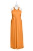 ColsBM Raegan Orange Plus Size Bridesmaid Dresses Floor Length Pleated Sleeveless Backless A-line Princess