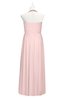 ColsBM Raegan Pastel Pink Plus Size Bridesmaid Dresses Floor Length Pleated Sleeveless Backless A-line Princess