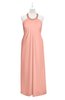 ColsBM Raegan Peach Plus Size Bridesmaid Dresses Floor Length Pleated Sleeveless Backless A-line Princess