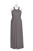ColsBM Raegan Ridge Grey Plus Size Bridesmaid Dresses Floor Length Pleated Sleeveless Backless A-line Princess