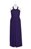 ColsBM Raegan Royal Purple Plus Size Bridesmaid Dresses Floor Length Pleated Sleeveless Backless A-line Princess