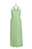 ColsBM Raegan Sage Green Plus Size Bridesmaid Dresses Floor Length Pleated Sleeveless Backless A-line Princess